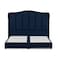 In House Shumt Linen Bed Frame - King - 200x180cm - Dark Blue