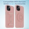 Remson Mag-X Magnetic Hybrid Protective Silicone Case Military Grade Protection For iPhone 14 (Pink)