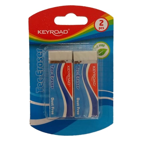 Keyroad White Large Eraser Set Of 2 Pieces