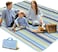 Waterproof Foldable Outdoor Camping Mat Widen Picnic Mat Plaid Beach Blanket Baby Multiplayer Tourist Mat 145X180cm, Blue