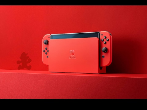 Nintendo Switch - OLED Model, Mario Red Edition Gaming Console - International Version