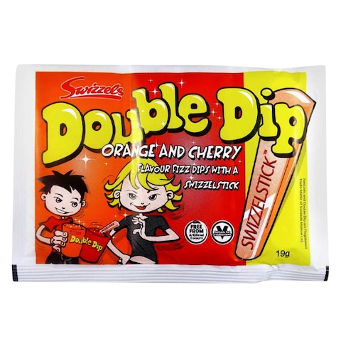 Swizzels Double Dip Orange And Cherry Swizzelstick 19g