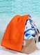 Anemoss Sail Design 100% Turkish Cotton Beach Towel Orange 70X140cm