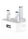 3 Pins Wall Charger USB Adapter Plug For iPhone 5 / 4S / 4 / 3G / iPod White