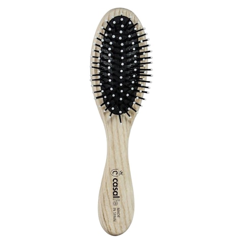 Casalfe Natural Collection Wooden Ball Tip Brush Beige Small