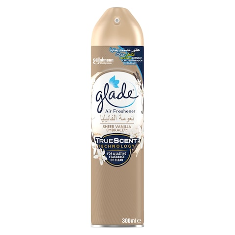 Buy Glade Aerosol Sheer Vanilla Embrace Air Freshener 300ml in UAE