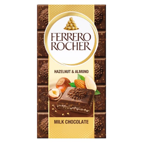Ferrero Rocher Hazelnut And Almond Milk Chocolate 90g