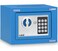 Rubik Mini Cash Deposit Drop Slot Safe Box With Key And Pin Code Option, Blue