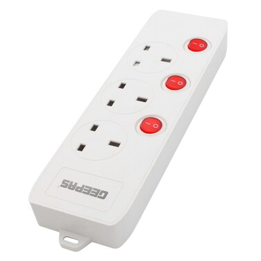 Geepas 3 Way Extension Socket 3mtr