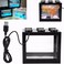 Vsell24 Usb Mini Aquarium Fish Tank With Led Light Small Fish Tank Office Desktop Decoration Black 16X10.5X14Cm