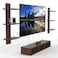 Wooden Wall Mounted TV Unit, Cabinet, with TV Stand Unit Wall Shelf for Living Room (Brown)