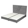 In House Granada Velvet Bed Frame - Single - 200x100 cm - Gray