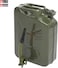 RACO Gasoline Metal Jerry Can for Petrol/Diesel/Water with Flexible Metal Spout Green Made in Taiwan (20 L)