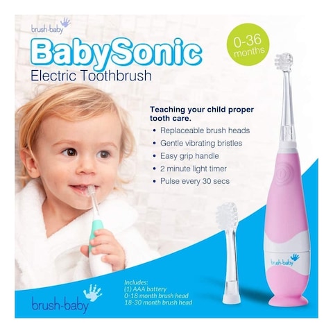 Brush-Baby Baby Sonic Electric Toothbrush With 1 AAA Battery BRB158