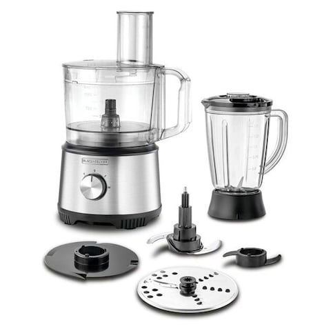 Black + Decker Food Processor - 800 Watt - 1.5 Liter - 24 Function - Silver - FX825