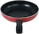 Homeway 24cm Fry Pan With 3 Layer Non-Stick Coating, 3mm Thickness, Heat Resistant Handle, Induction Friendly And Forged Construction, Black And Red - HW201