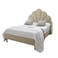 In House Napoli Velvet Bed Frame - Single - 200x120 cm - Ivory