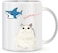 Giftex 11Oz Gift Mug, Cat And Shark, Funny Mug