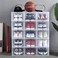 Lushh Shoe Storage Box, stackable High Quality storage Organizer Boxes - Stores Shoes Size up to UK 45, 6 Box Set Transparent