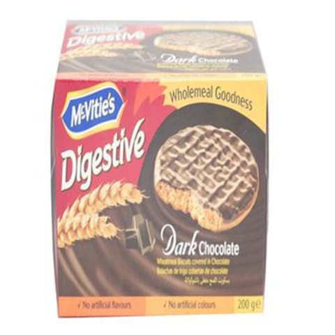 McVitie&#39;s Digestive Dark Chocolate Biscuit 200g