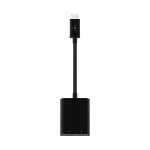 Belkin F7U081BTBLK Connect USB-C Audio + Charge Adapter - Black