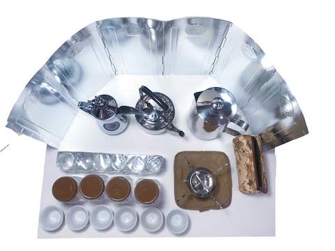 Arabic Camping Tea Bag Coffee Kits with Stove Teapot Cup Windboard Bag Sets