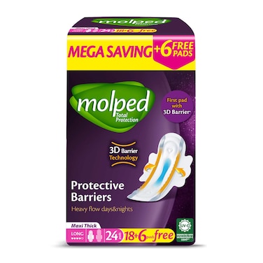 Molped total protection Pads - Long - 24 Pads