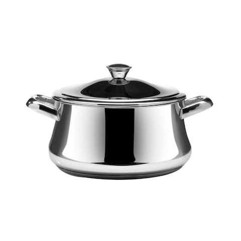 Zahran Stew Pot With Stainless Steel Handles - 26 Cm - Silver