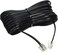 Boostwaves 25' Ft Foot Black Phone Telephone Extension Cord Cable Line Wire With Standard Rj-11 Plugs