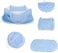 Other Newborn Baby Children&#39;S Bed With Pillow Mat Portable Folding Cot With Mosquito Net Point Blue