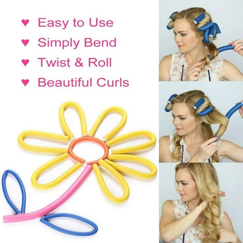 10 Pcs Hair Curlers Roll Stick Soft Sponge Hair Curling Roller,Purple