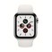 Apple Watch Series 5 GPS + Cellular 44mm Stainless Steel Case with White Sport Band (MWWF2AE/A)