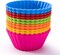 Other Set of 12 Pieces (1 dozen) Round Shaped Silicon Cake Baking Molds Jelly Mold Silicon Cupcake Pan Muffin Cup, , ,