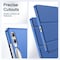 For Samsung Galaxy Tab S9 Plus 12.4-Inch, Translucent Back Tri-Fold Stand Protective Tablet Case Cover, Support S Pen Charging Auto Wake/Sleep Blue