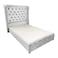 In House Lychee Velvet Bed Frame - Queen - 200x150 cm - White