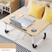 Dobuymall Portable Anti-Slip Laptop Foldable Desk Computer Desks Foldable Laptop Notebook Lap Pc Folding Desk Table On Bed (Wood Color)