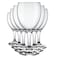 NADIR WINDSOR RED W GLASS 7428 6PC