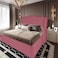 In House Taj Mahal Velvet Bed Frame - Single - 200x90 cm - Light Pink