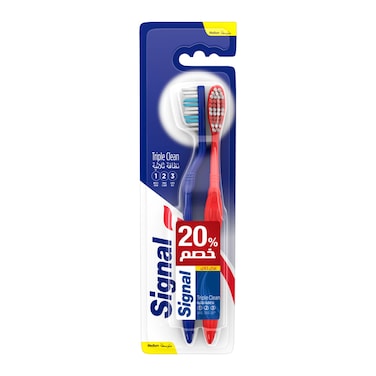 Signal Triple Clean Toothbrush - 2 Brushes