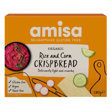 Amisa Organic Rice And Corn Crispbread 120g