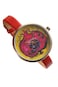 Biggdesign Pomegranate Patterned Wrist Watch, 40 mm Stainless Steel Case Diameter, Women Watch, Red Wrist Watch, Custom Design