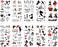 Temporary Tattoo Cute Star Tattoo Sticker Love Women Body Finger Art Waterproof Tatoo 10 Sheets