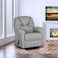 American Polo Linen Rocking &amp; Rotating Recliner Chair - Light Grey - American Polo