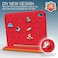 Moxedo Rugged Protective EVA Silicone Kids Case Cover, Shockproof DIY 3D Cartoon Pattern With Pencil Holder, Stand And Handle Grip Compatible For Apple iPad 2022 (10th Gen) 10.9 inch (Red)