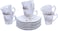 Royalford 12Pcs Bone China Square Cup &amp; Saucer Set &ndash; Ideal For Daily Use &ndash; Non-Toxic, Ecologically Tasteless, Smooth Surface, Translucent, Comfortable Grip And Lightweight &ndash; Pack Of 6