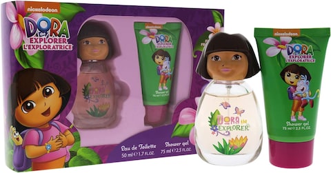 Marmol And Son Dora The Explorer For Kids - 2 PCs Gift Set 1.7 Oz Eau De Toilette Spray, 2.5 Oz Shower Gel