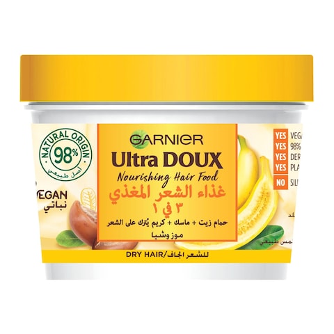 Garnier Ultra Doux Nourishing Banana 3-In-1 Hair Food Yellow 390ml