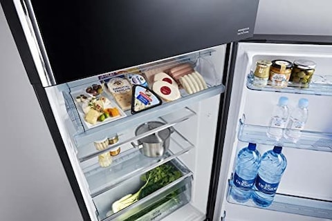 Hitachi 366L Net Capacity Top Mount Inverter Refrigerator, Platinum Silver, RVX505PUK9KPSV