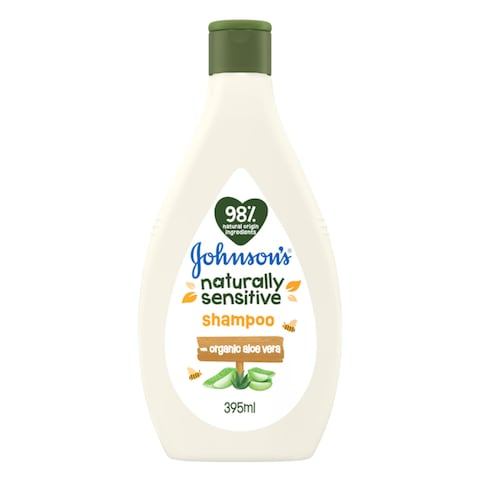 Johnson&#39;s Naturals Sensitive Organic Aloe Vera Baby Shampoo 395ml