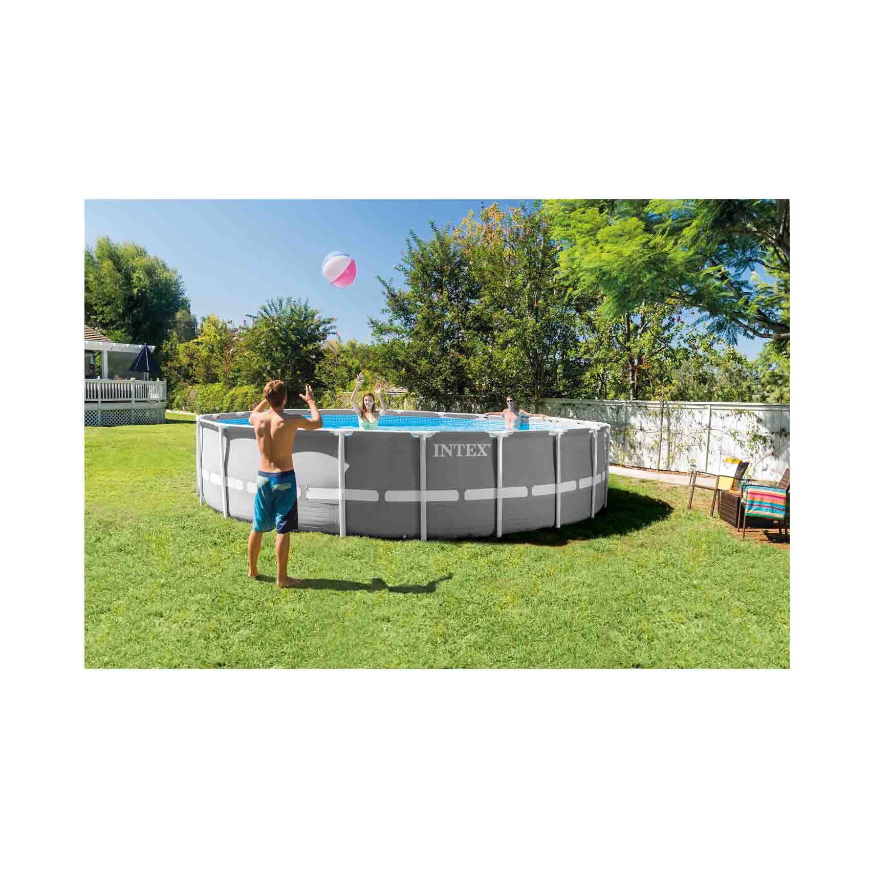 Intex Prism Frame Premium Pool Set 6.1x1.32m (Plus Extra Supplier&#39;s Delivery Charge Outside Doha)